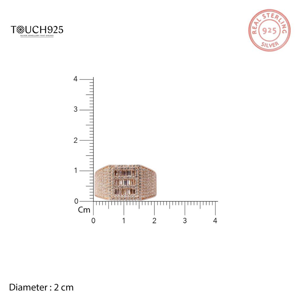 Gleaming Cz Band Men'S Ring : GR26