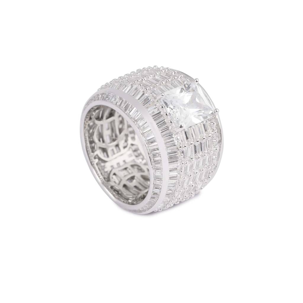 Majestic Spectrum Cz Silver Men'S Ring : GR69