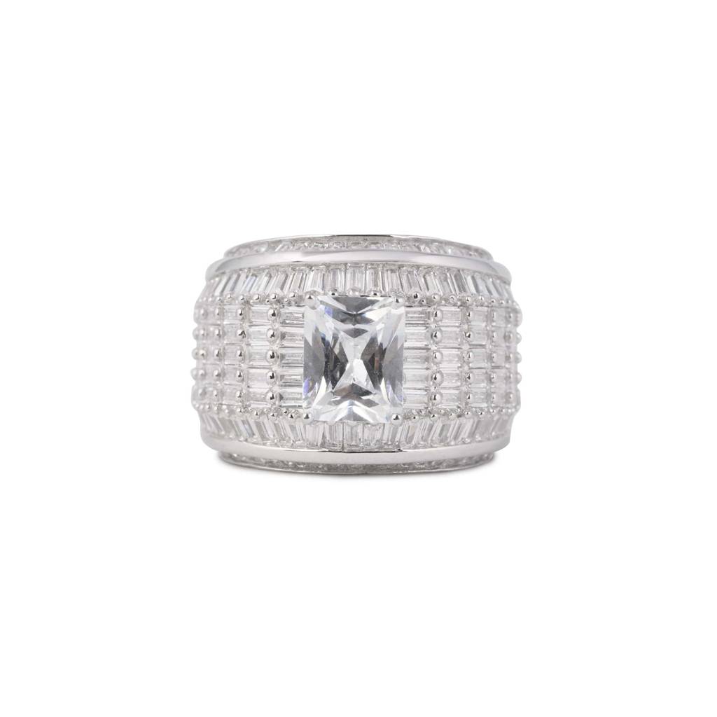 Majestic Spectrum Cz Silver Men'S Ring : GR69