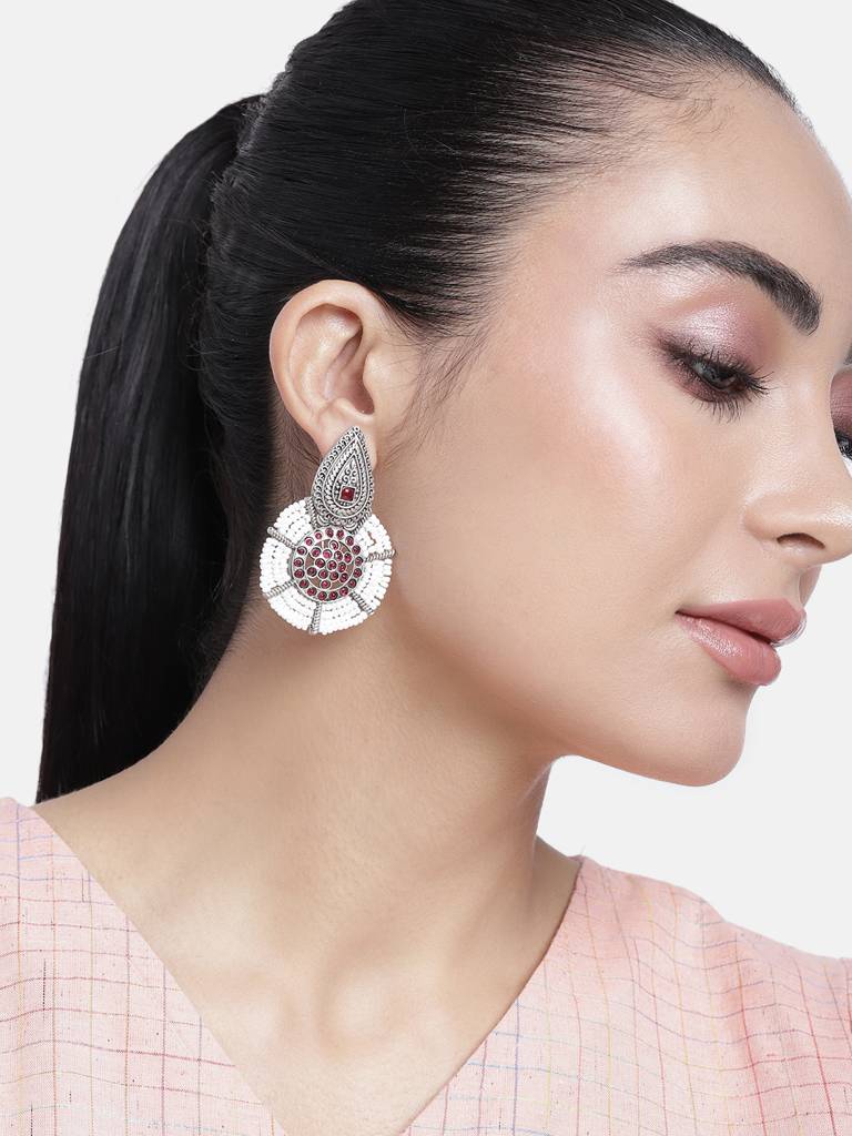 High Quality Glamorous German Silver Earrings : GSEarringKC101