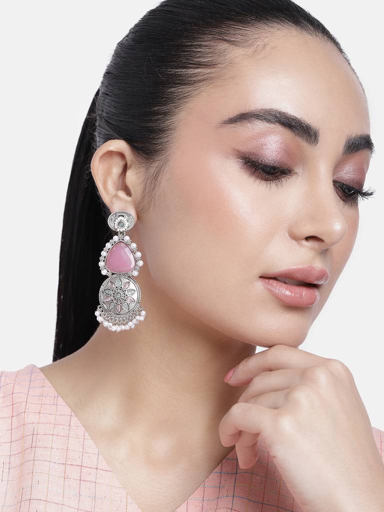 Glamor Enthralling German Silver Earrings : GSEarringKC114