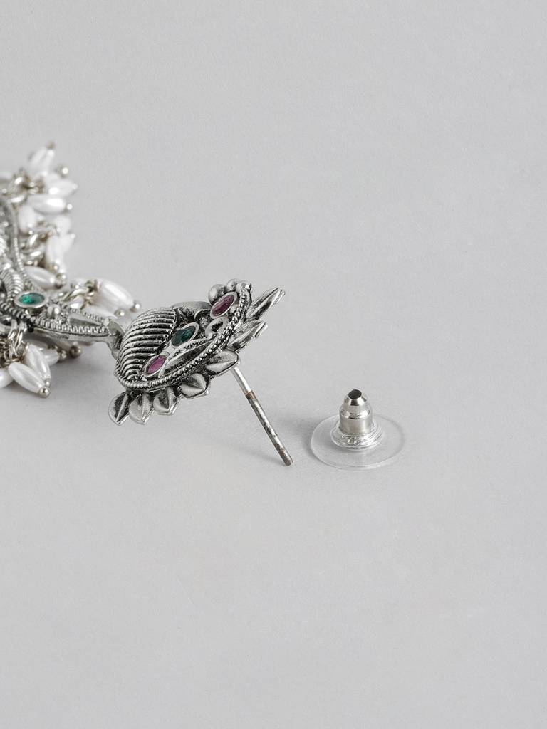 Stunning Baby Pink German Silver Earrings : GSEarringKC136