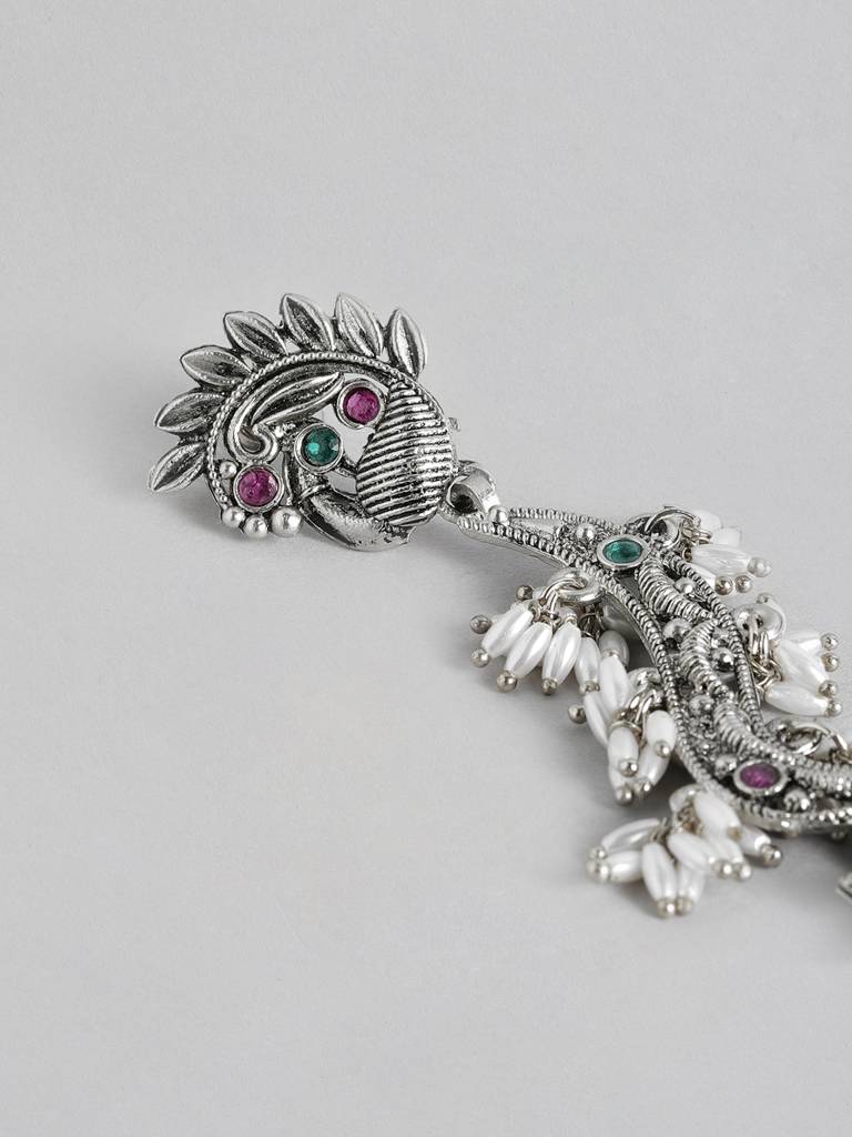 Stunning Baby Pink German Silver Earrings : GSEarringKC136