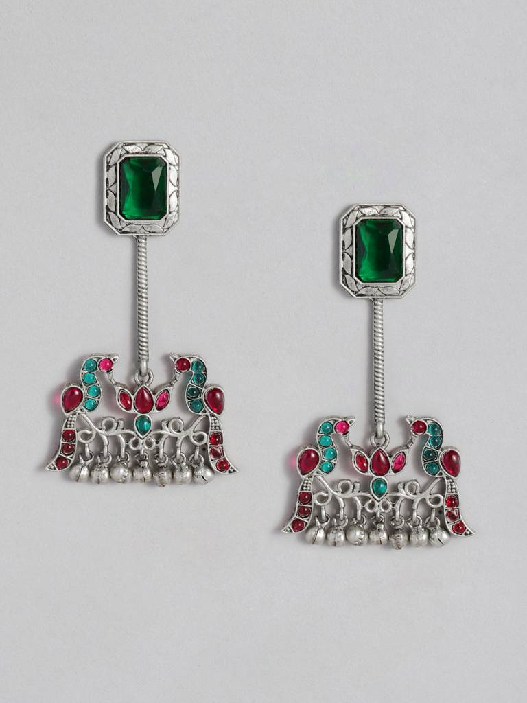 Elegant Kundan High Quality German Silver Earrings : GSEarringKC166