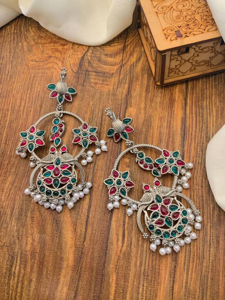 Enthralling German Silver Earrings : GSEarringKC178