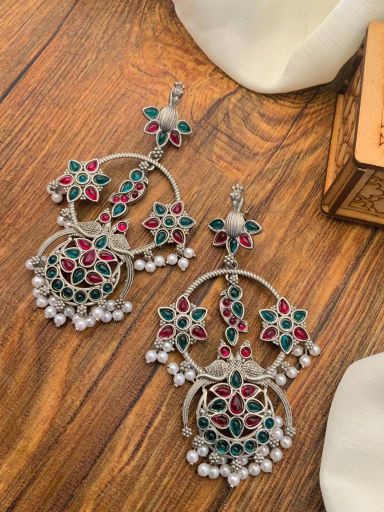 Enthralling German Silver Earrings : GSEarringKC178