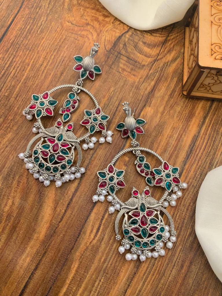 Enthralling German Silver Earrings : GSEarringKC178