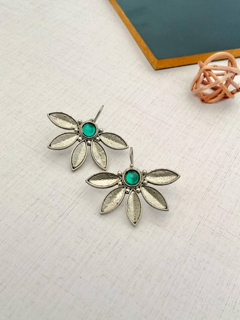 Premium High Quality Dual Tone Earring : GSEarringKC52Green