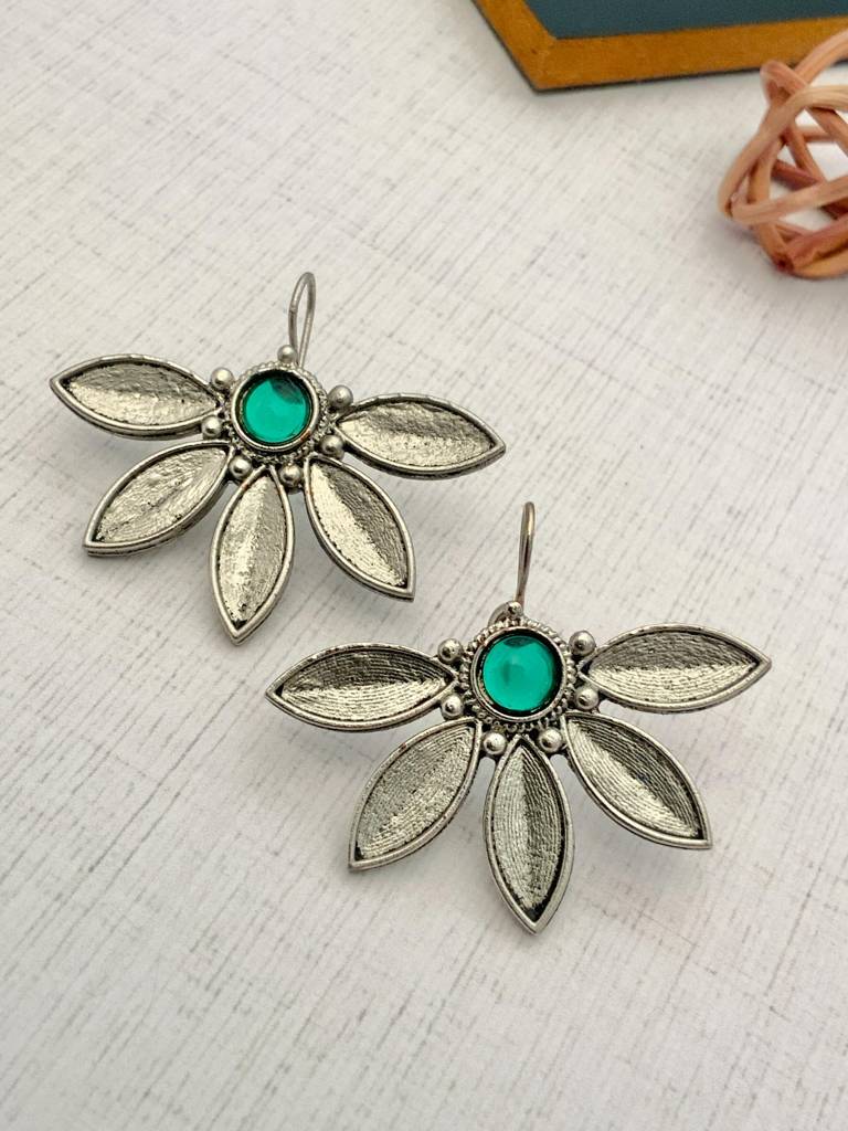 Premium High Quality Dual Tone Earring : GSEarringKC52Green