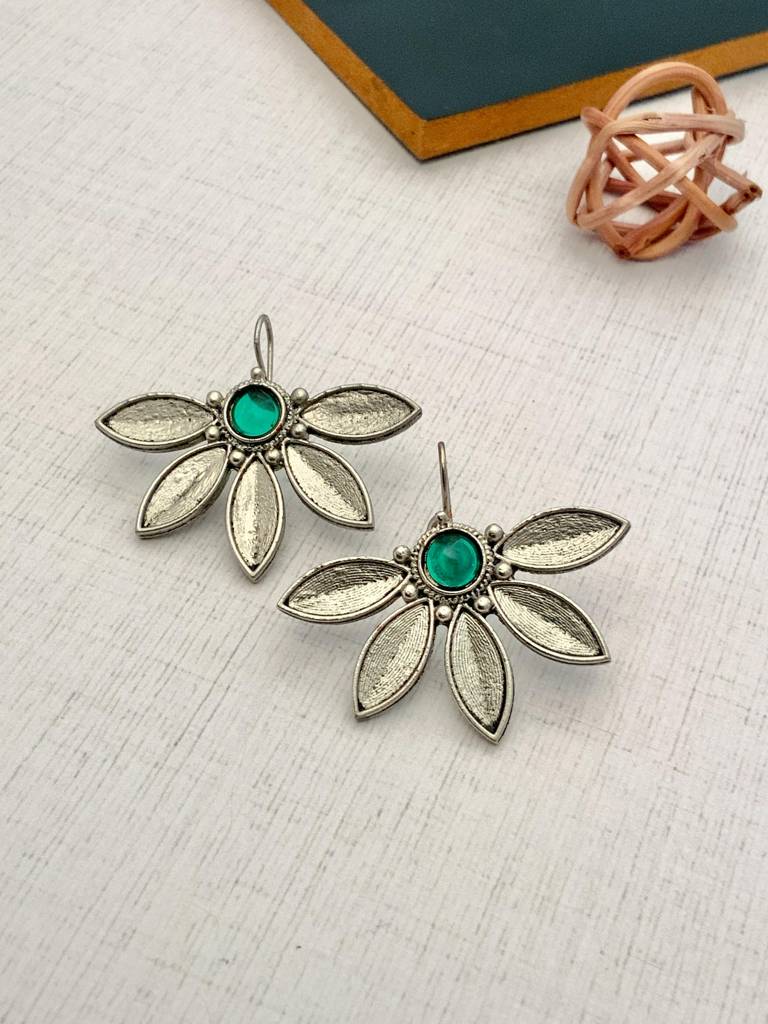 Premium High Quality Dual Tone Earring : GSEarringKC52Green