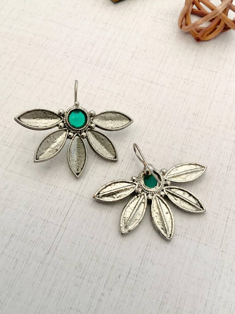 Premium High Quality Dual Tone Earring : GSEarringKC52Green