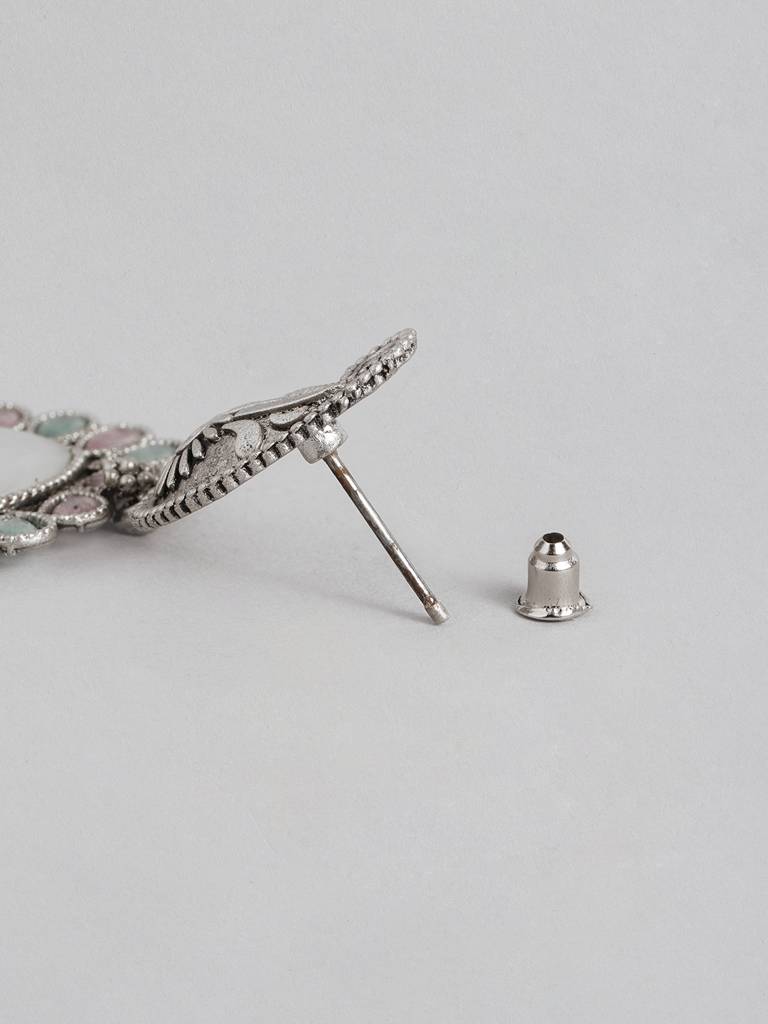 Long Contemporary German Silver Earrings : GSEarringKC84