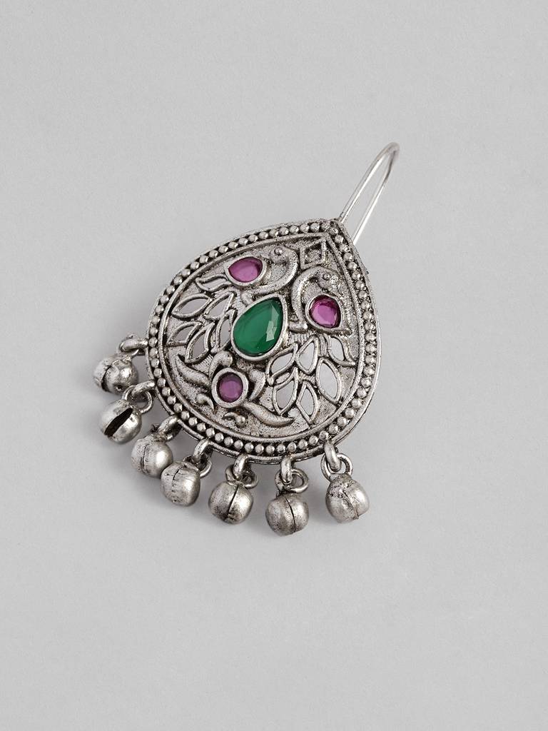 German Silver Enthralling Earrings Designs For Women : GSEarringKC99Multi
