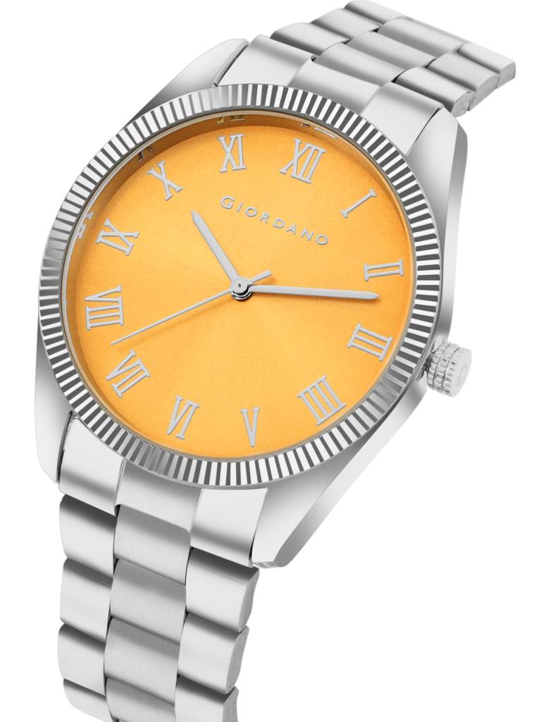 Giordano Classic Formal Analog Watch For Men With Stainless Steel Strap And Roman Numeric Indices -Gz-50112 : GZ-50112-11A