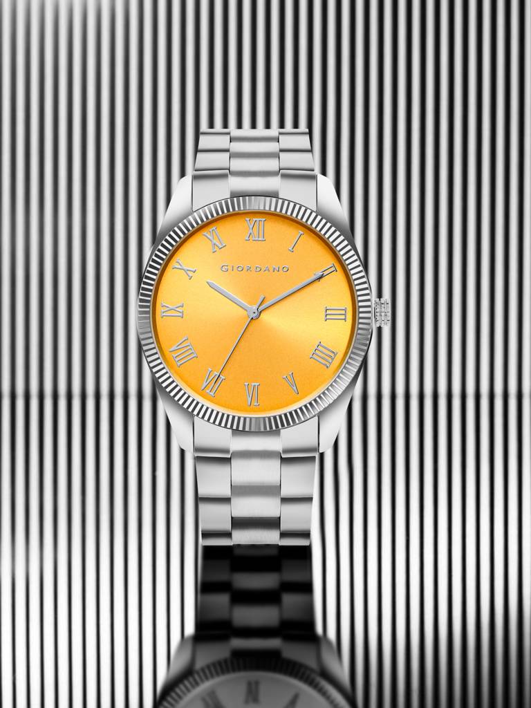 Giordano Classic Formal Analog Watch For Men With Stainless Steel Strap And Roman Numeric Indices -Gz-50112 : GZ-50112-11A