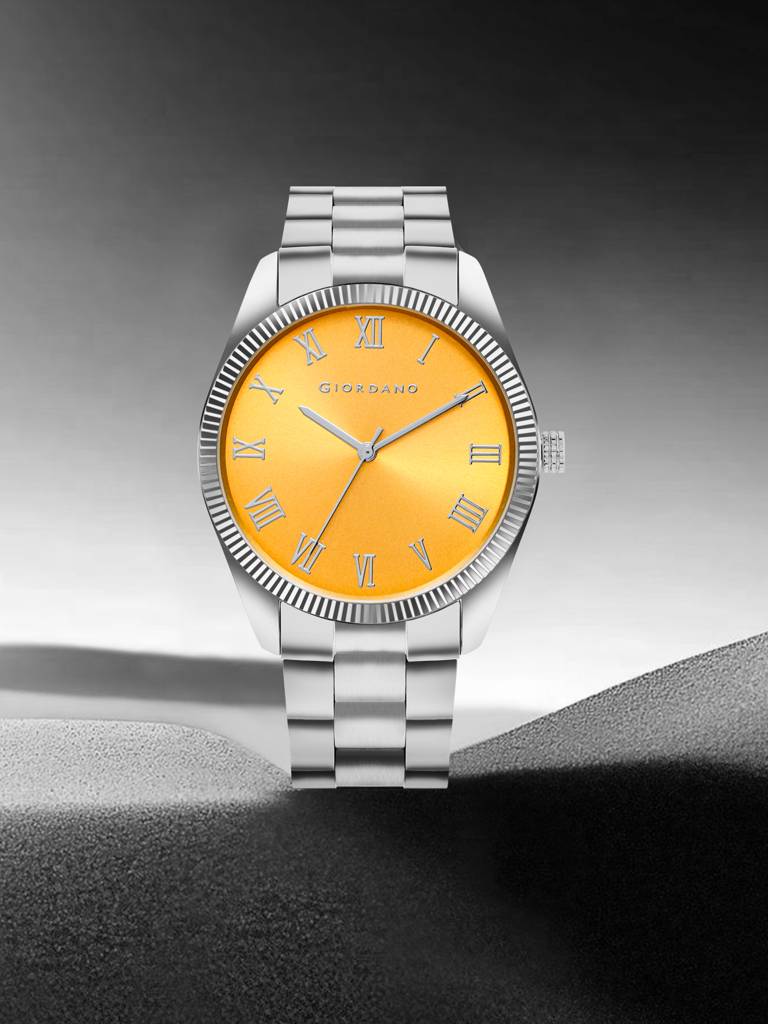 Giordano Classic Formal Analog Watch For Men With Stainless Steel Strap And Roman Numeric Indices -Gz-50112 : GZ-50112-11A