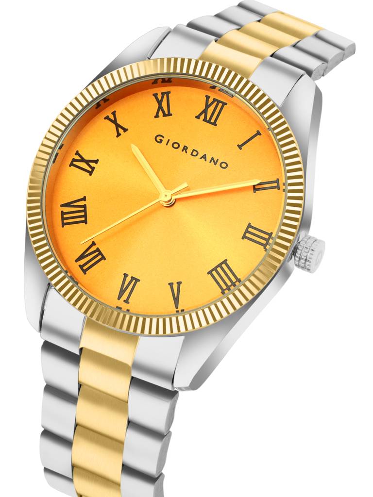 Giordano Classic Formal Analog Watch For Men With Stainless Steel Strap And Roman Numeric Indices -Gz-50112 : GZ-50112-11B