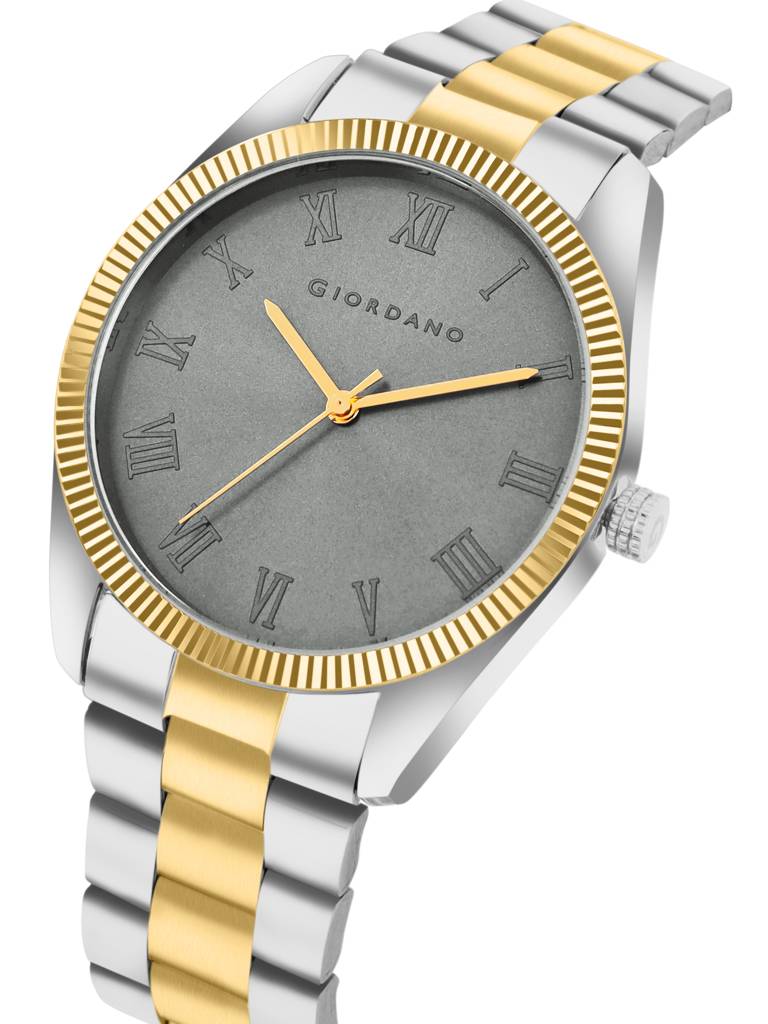 Giordano Classic Formal Analog Watch For Men With Stainless Steel Strap And Roman Numeric Indices -Gz-50112 : GZ-50112-11C