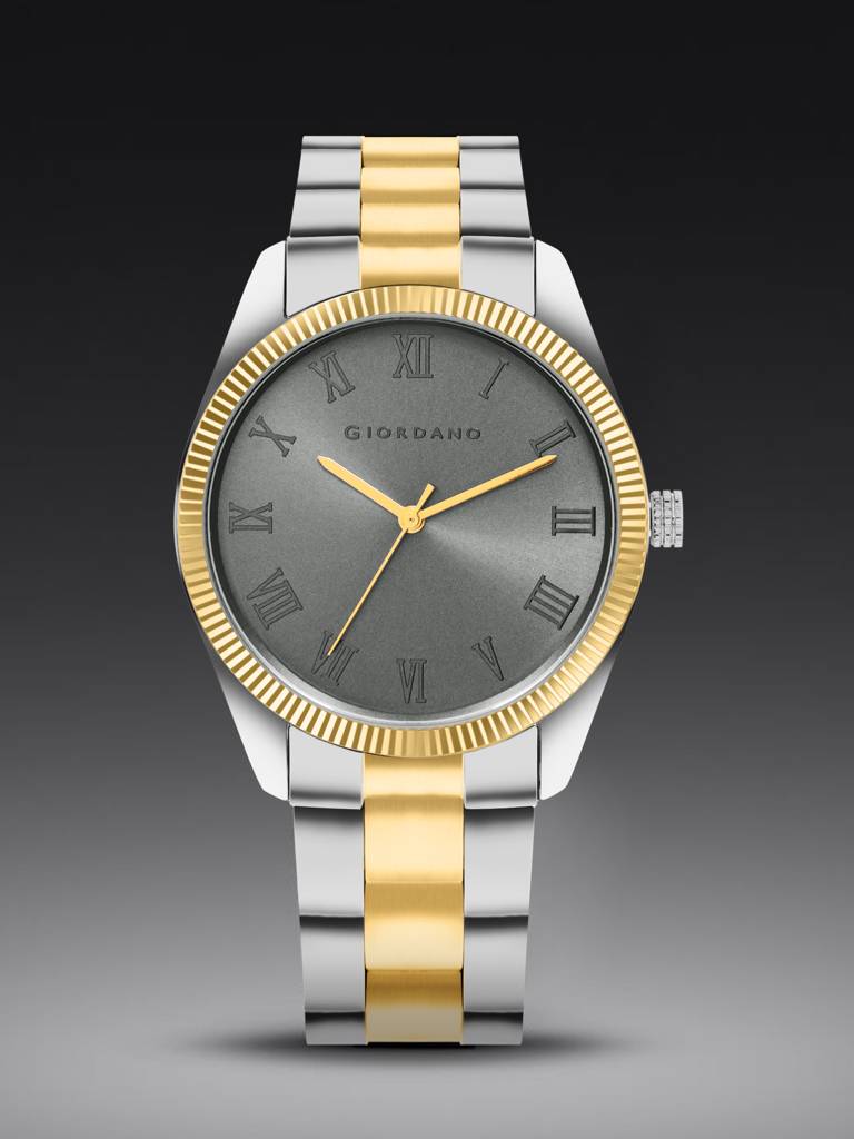 Giordano Classic Formal Analog Watch For Men With Stainless Steel Strap And Roman Numeric Indices -Gz-50112 : GZ-50112-11C