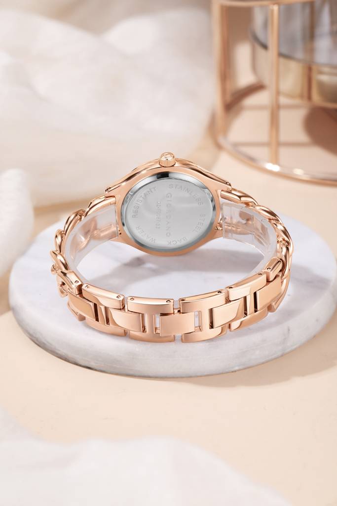 Giordano Modern Analog Watch For Women Â Sleek Dial With Unique Chain-Link Bracelet And Stylish Stainless Stee : GZ-60087-11