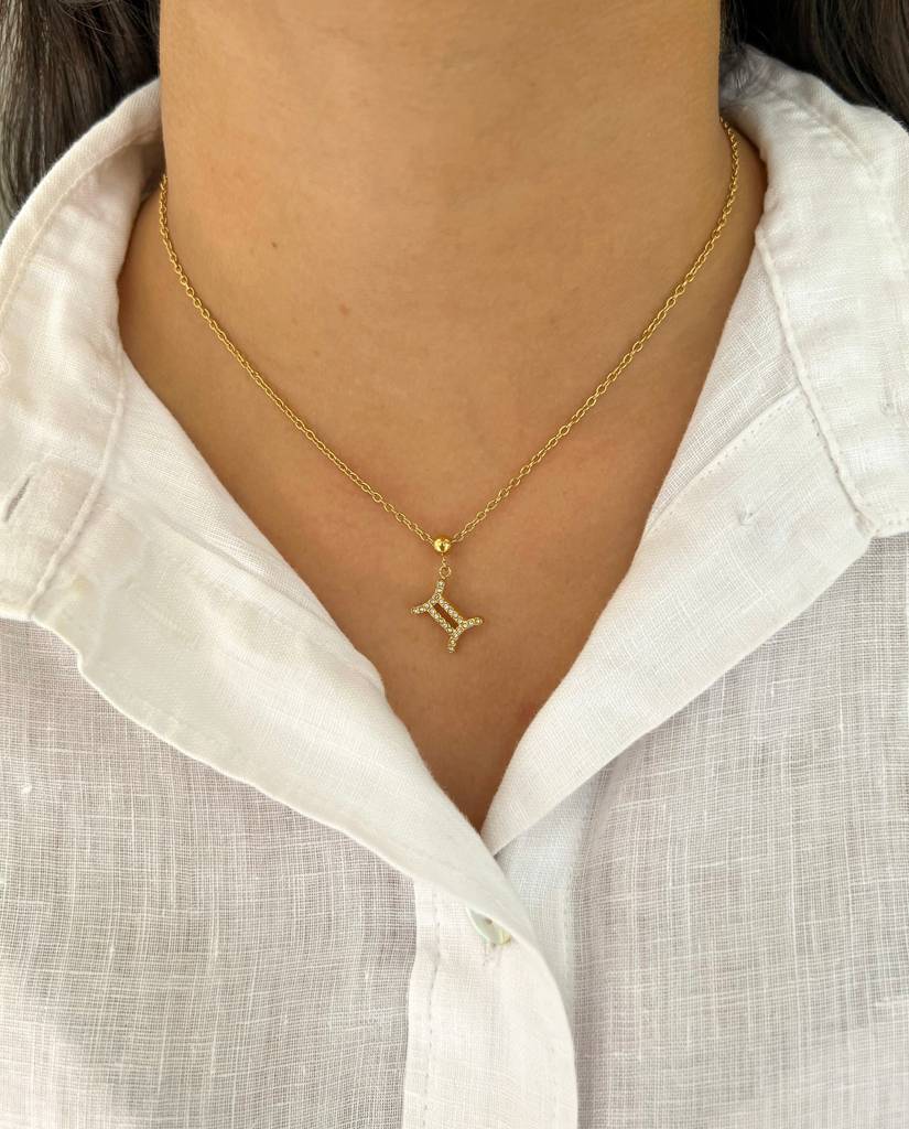 18K Gold Plated Zodiac Sign Necklace : N86E