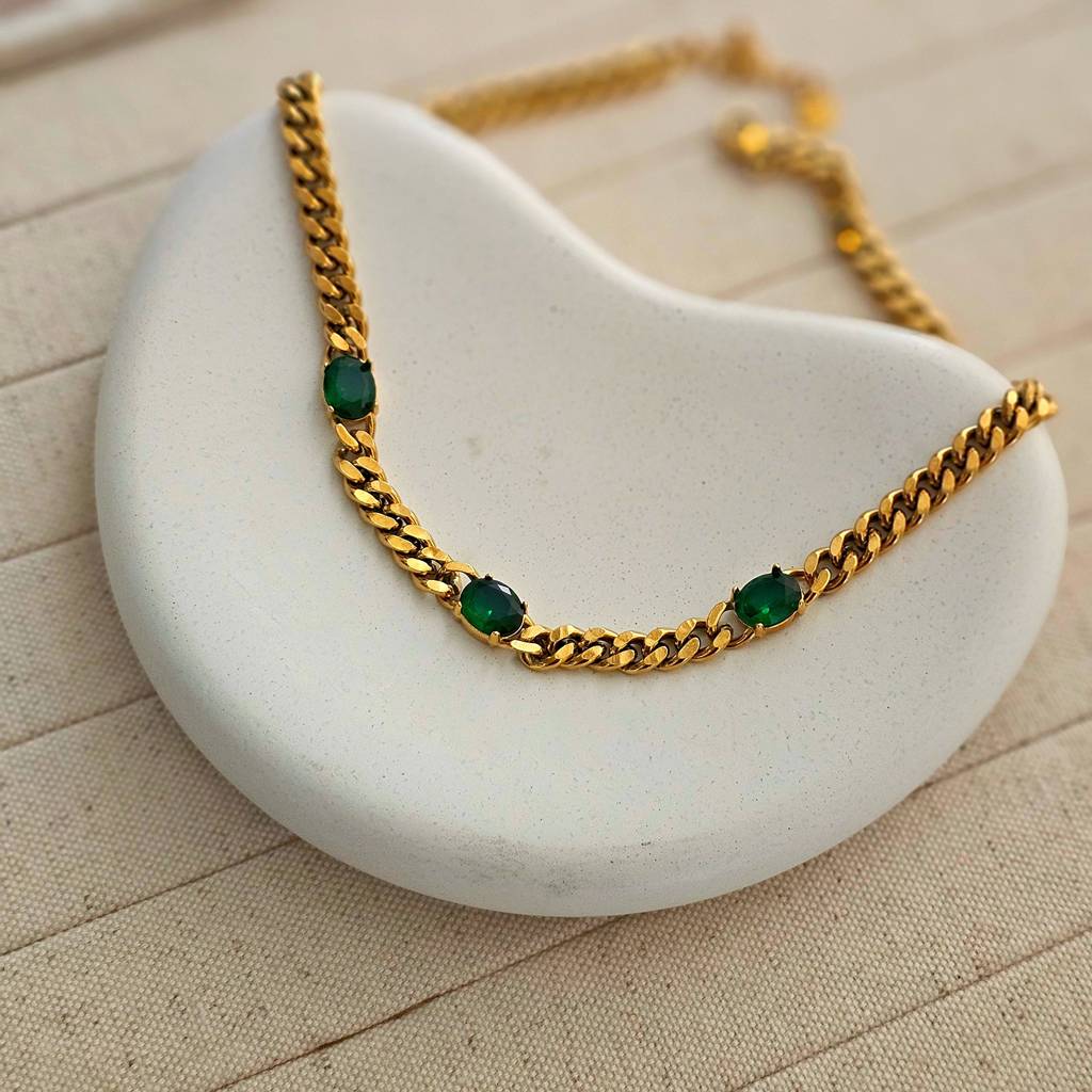 Gia Cuban Link Necklace Gold Stainless Steel