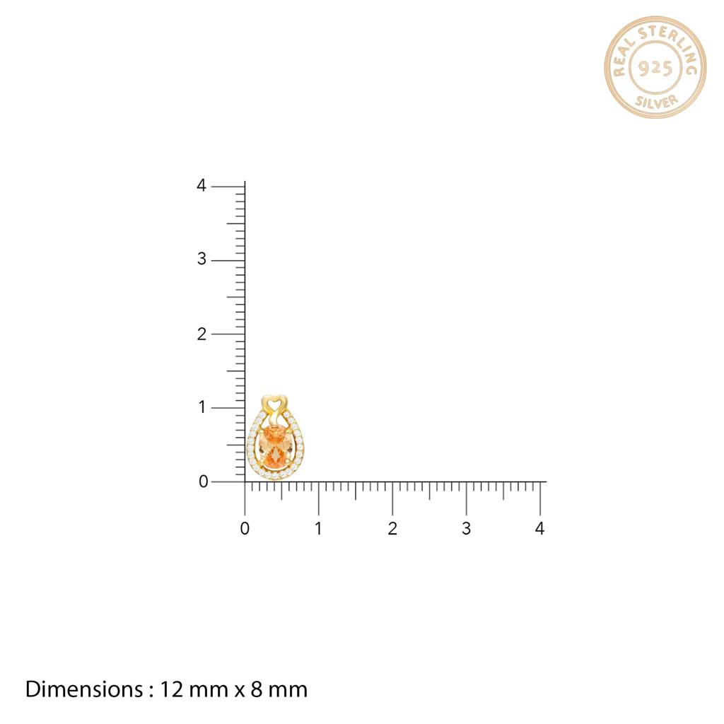 Golden Peach Tear Drop Earrings : ER0315