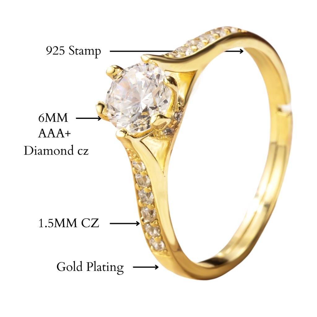 Brd Jewelry Gold Plated Valentine Silver Ring, Adjustable Gold Rings For Women & Girls : B0DS5X91N8