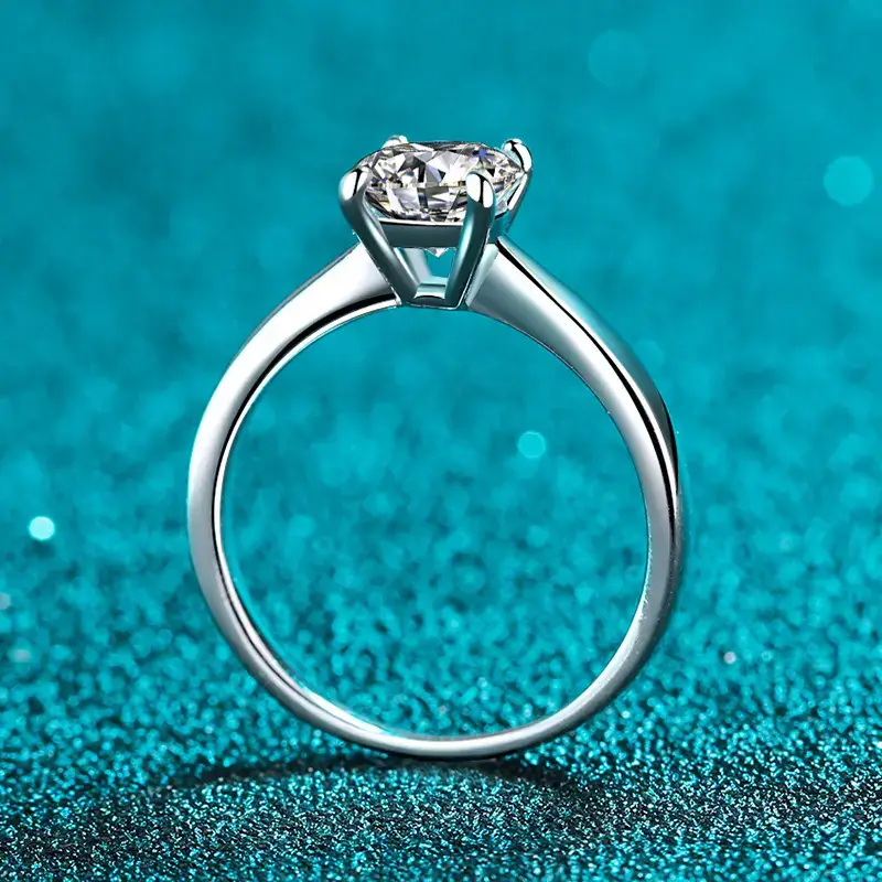 2 Ct Starry Solitaire Round Moissanite Ring : BX240-J-2ct