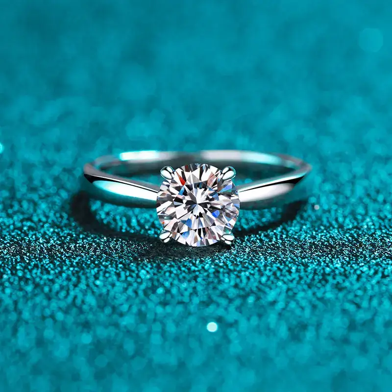 2 Ct Starry Solitaire Round Moissanite Ring : BX240-J-2ct