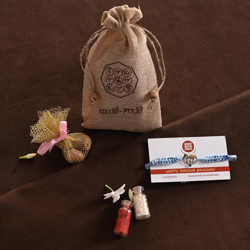 Handcrafted Shiva Rakhi In 925 Silver : HFRA023