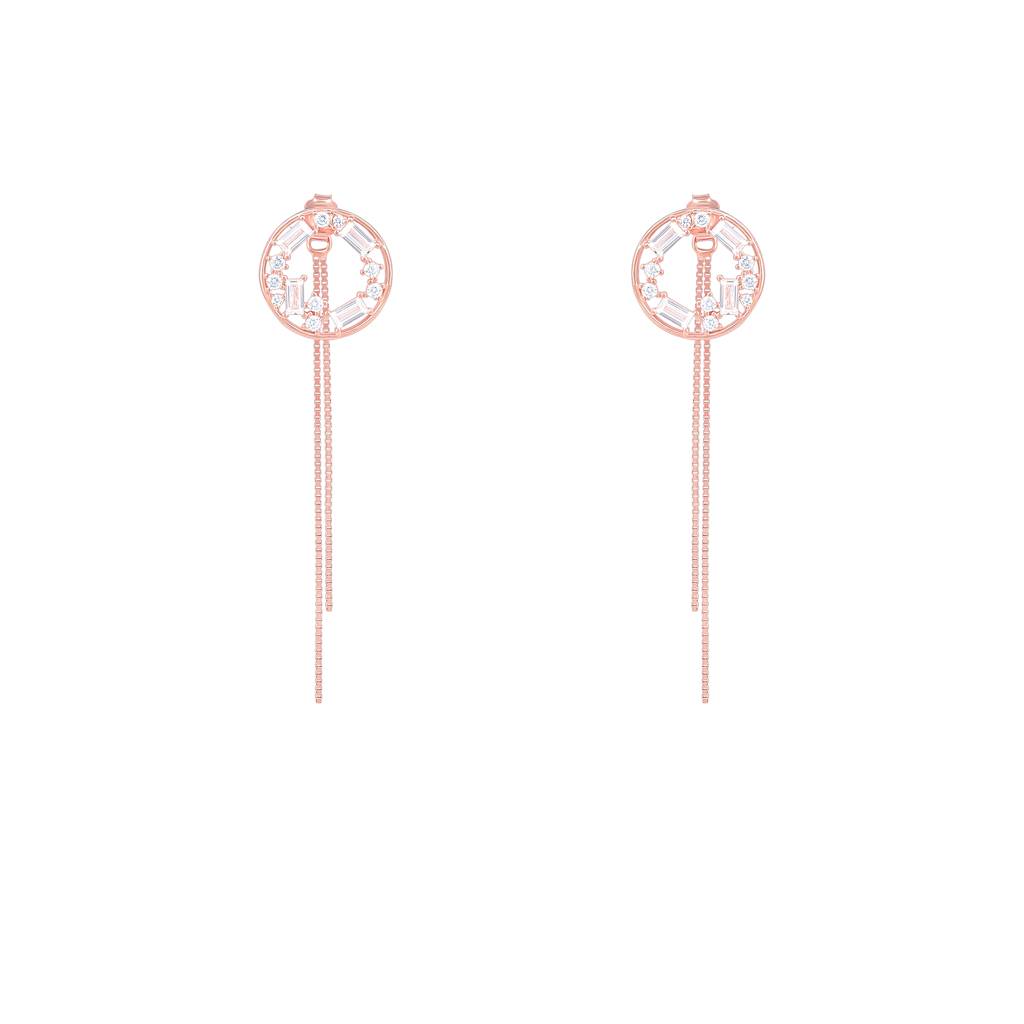 Bead Stone Threader Earrings : HJER1310