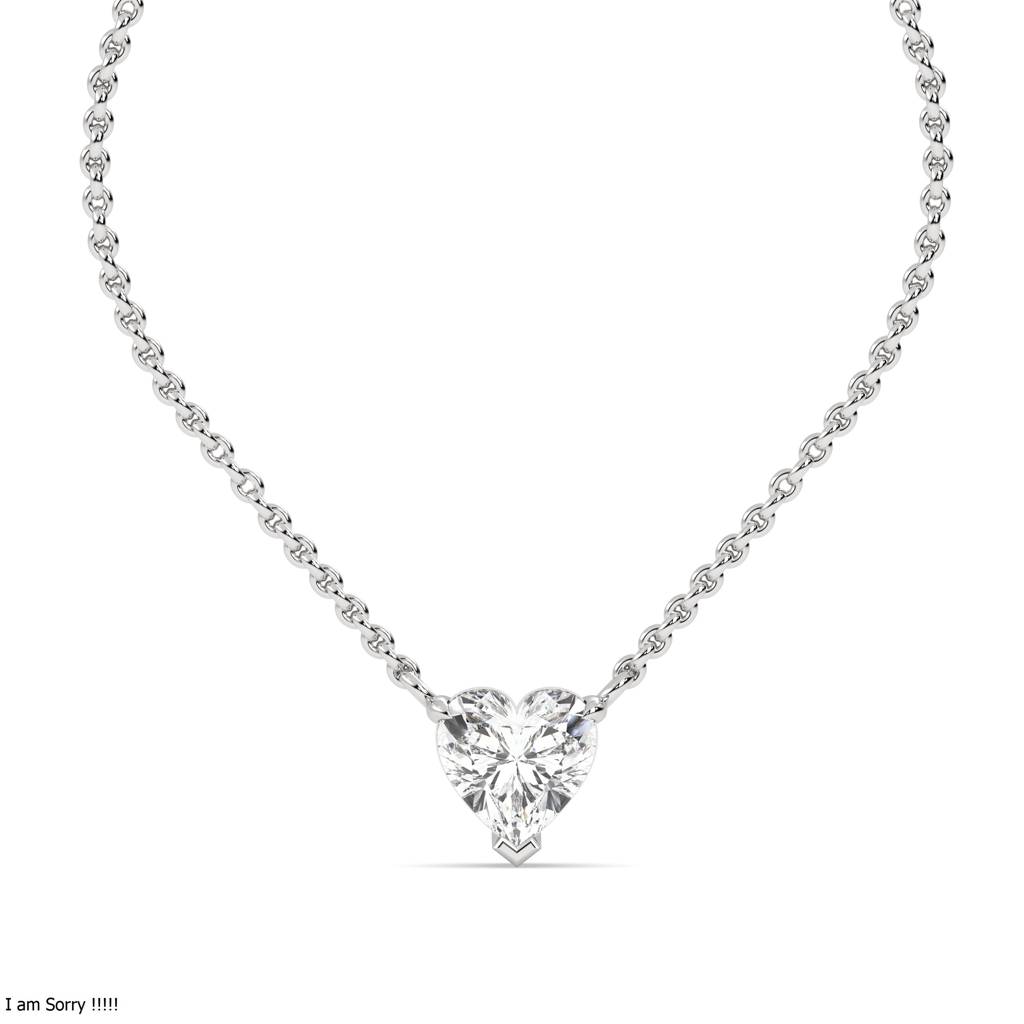 2 Ct Heart Pendant Necklace : SFJ0924NK-018