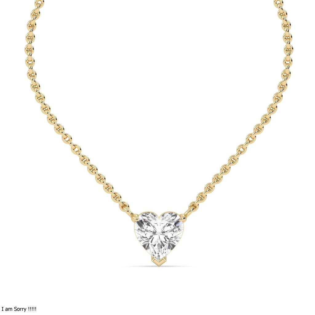 2 Ct Heart Pendant Necklace : SFJ0924NK-018