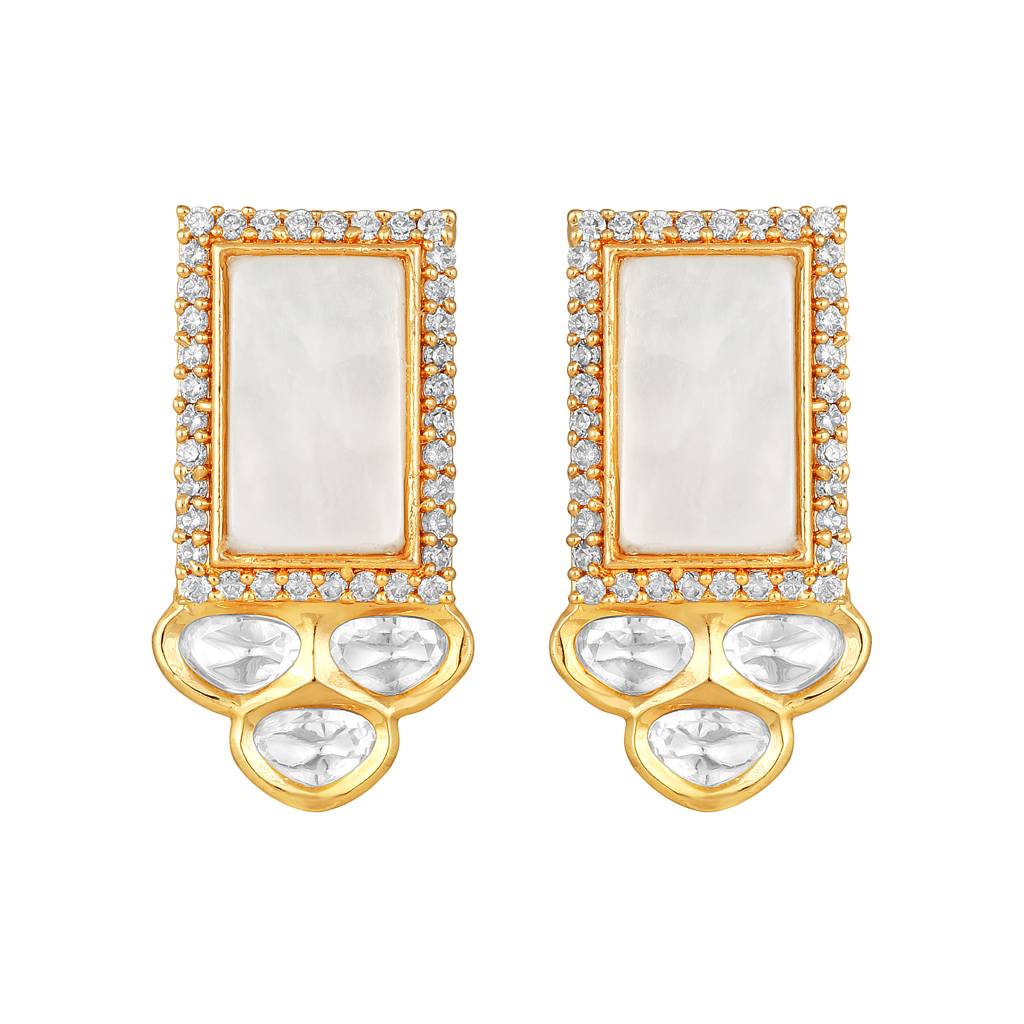 Micron-Gold Polish Agates Pearl Jewellery Sets : HRNS-244