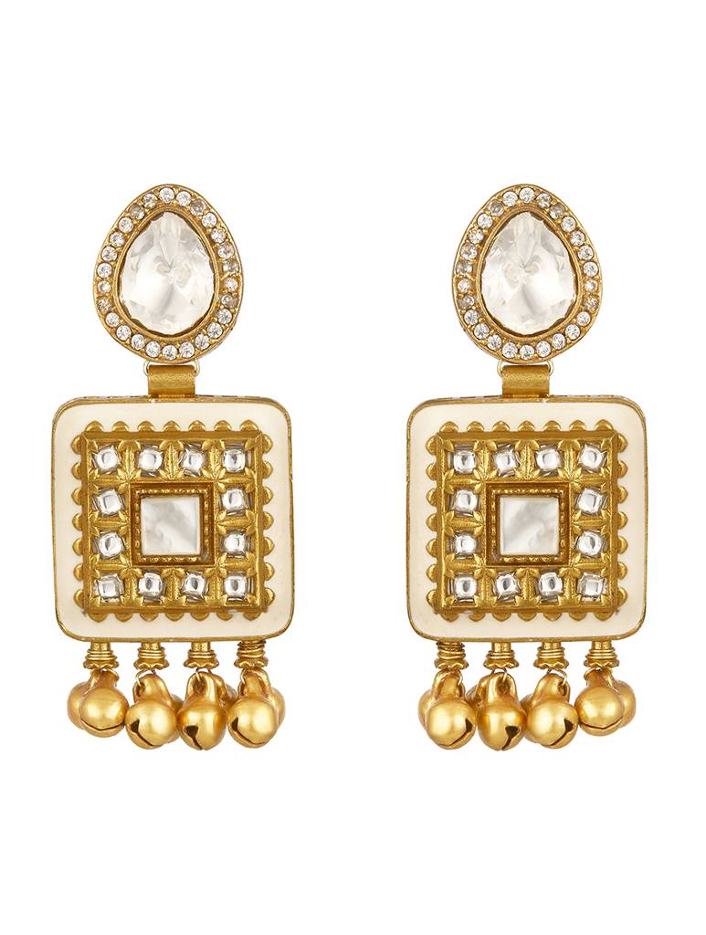 Micron Gold Polish Meena Pearl Jewellery Sets : HRNS311