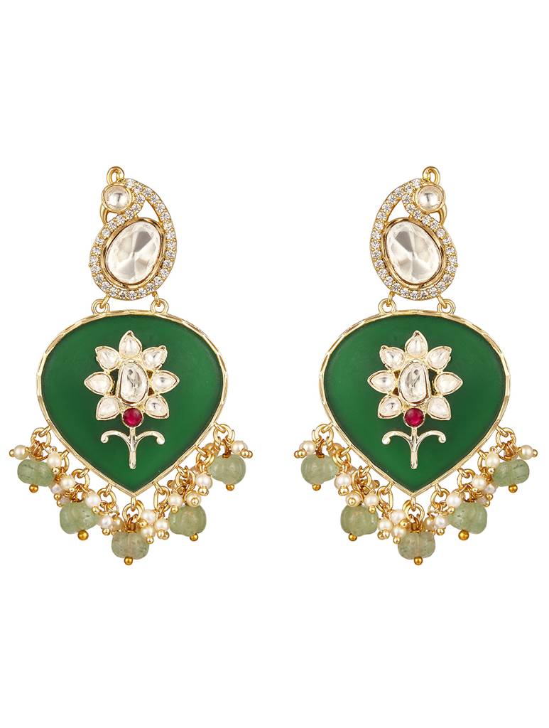 Micron-Gold Polished Brass Natural Onyx Mosanite Necklaces : HRNS317