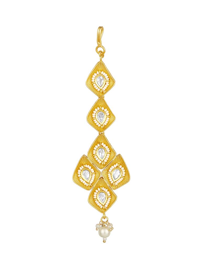 Micron Gold Polish Mosanite Jewellery Sets : HRNS321
