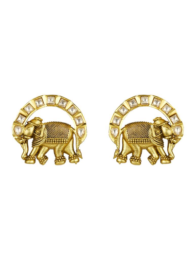Micron Gold Polish-Mosanite Jewellery Sets : HRNS333