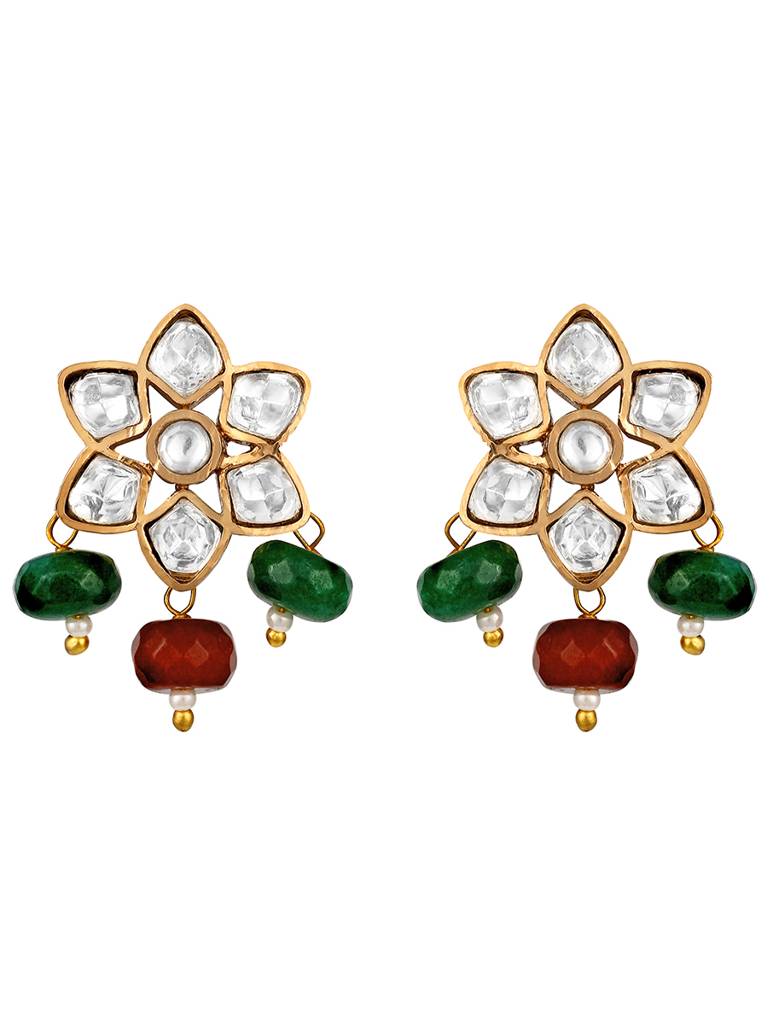 Micron Gold Polish Agates Pearl Jewellery Sets : HRNS335