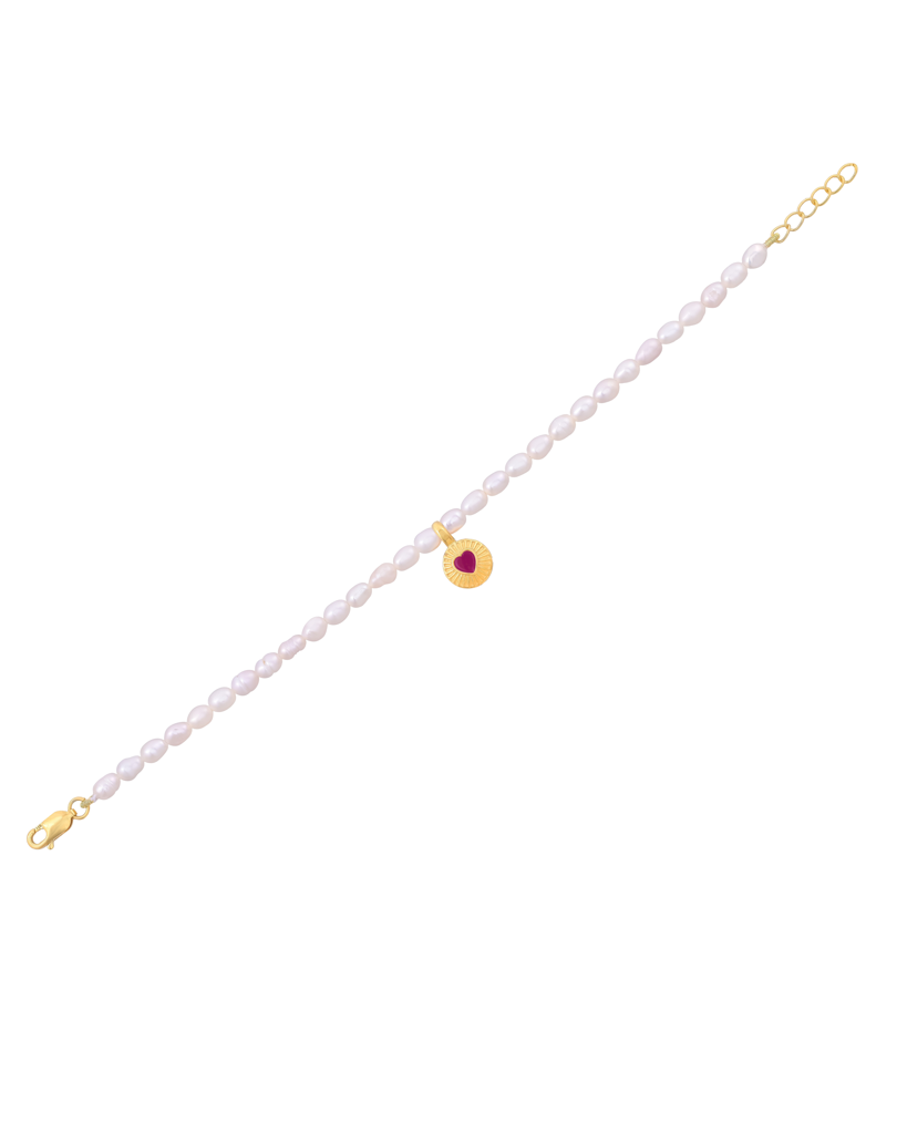 Pearl Heart Bracelet : HRT-BR-03
