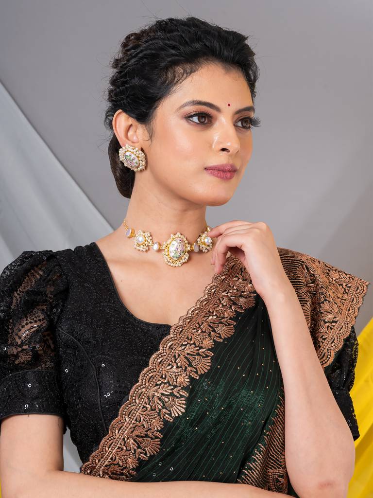 White Designer Pearl Necklace Set