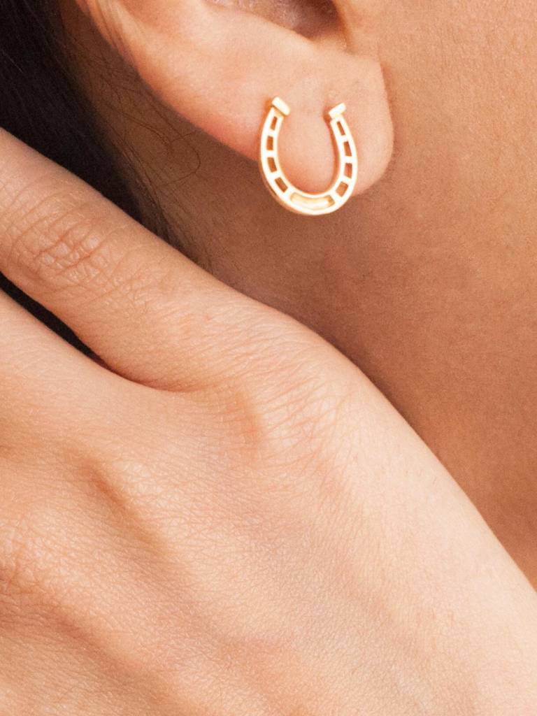 Stac Horseshoe Stud Earrings