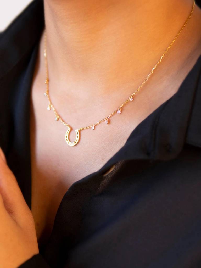 Stac Horseshoe Diamond Necklace