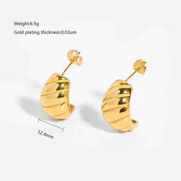 Everyday Half Croissant Earrings : EAR023