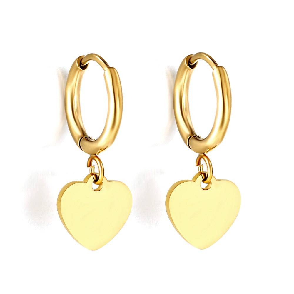 Heart Hoops 18K Gold Plated Children'S Earrings : TWLK-JWLRY-HRTRHOOPS-PK2
