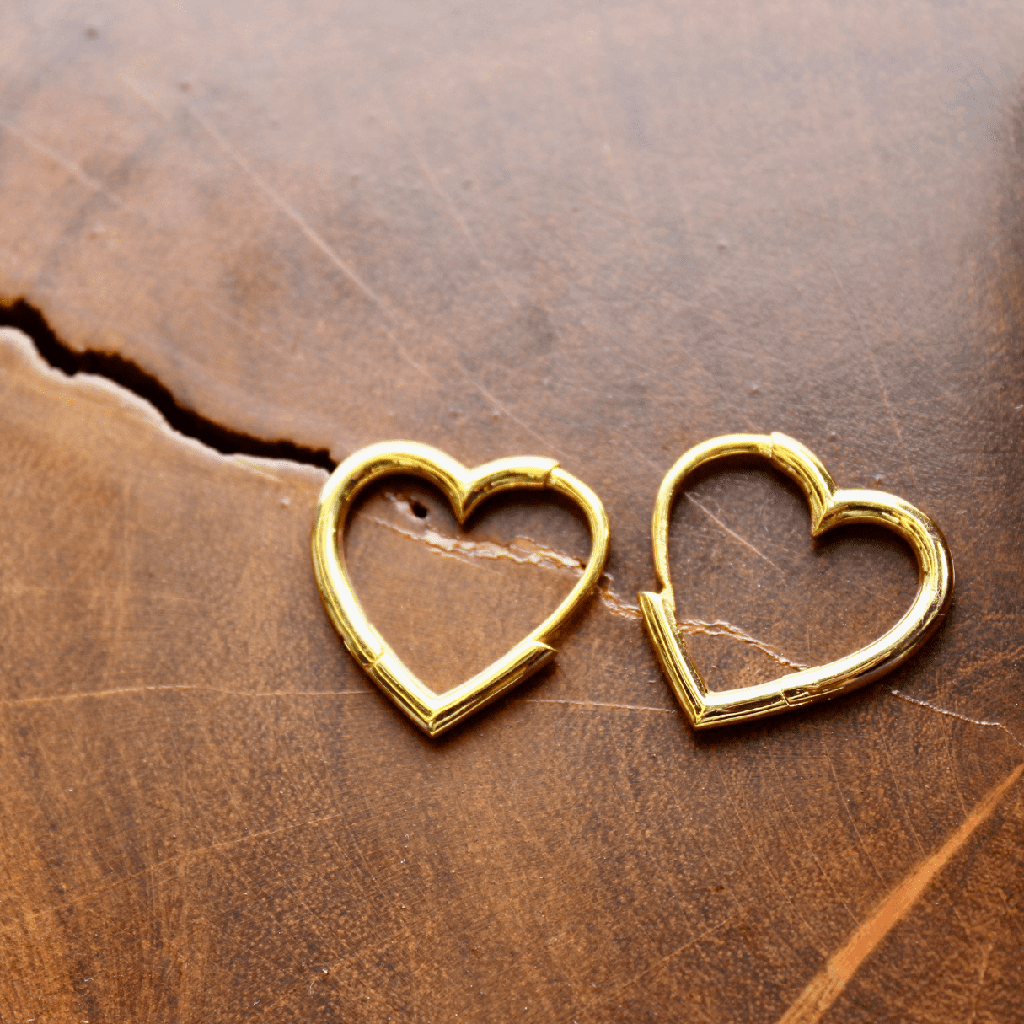 Heart Shaped Hoops