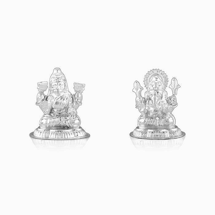 Silver Lakshmi Ganesh Idol Set : ID016ID017