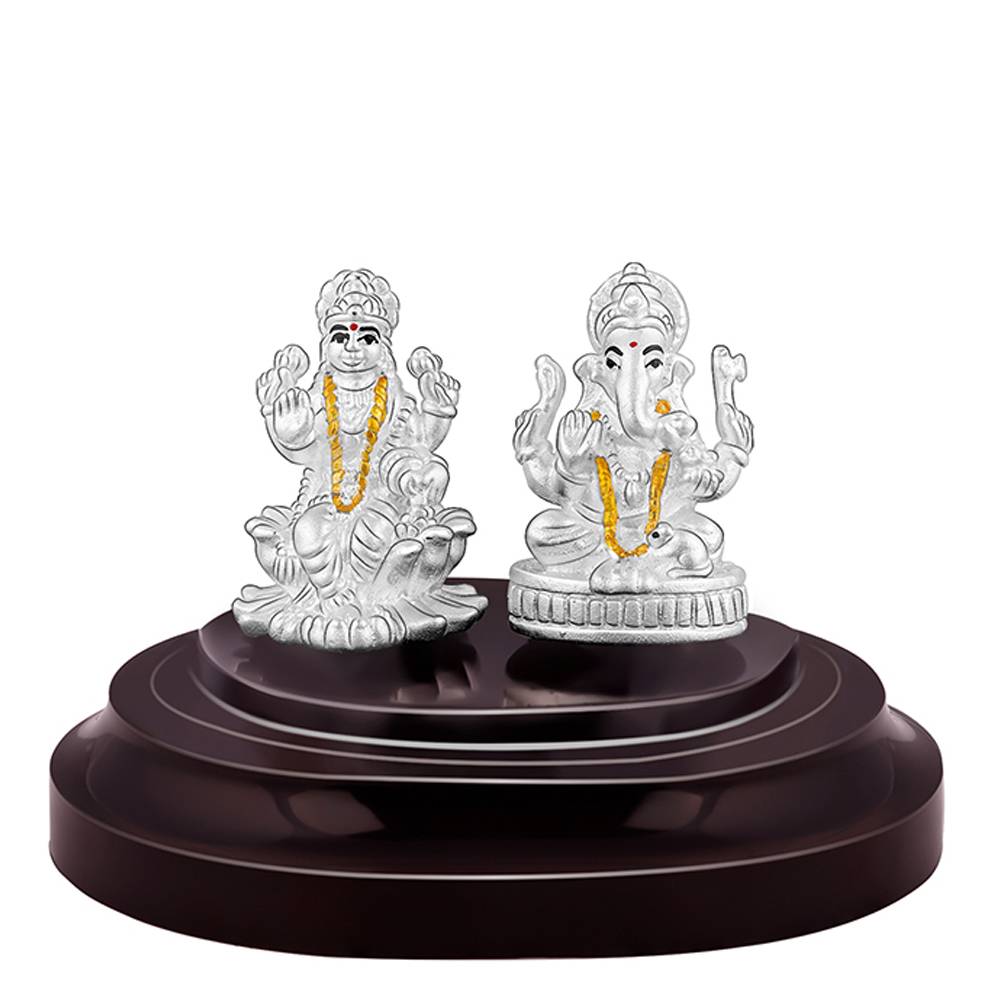 Giva 925 Silver Sri Lakshmi And Vinayaka Idols : ID042