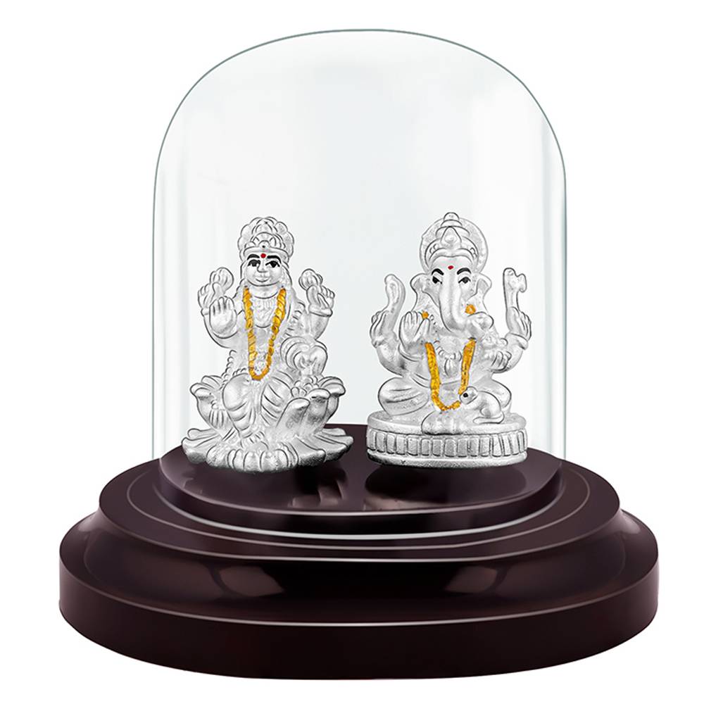 Giva 925 Silver Sri Lakshmi And Vinayaka Idols : ID042